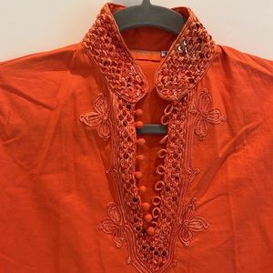 Roberta Freymann orange tunic, size S